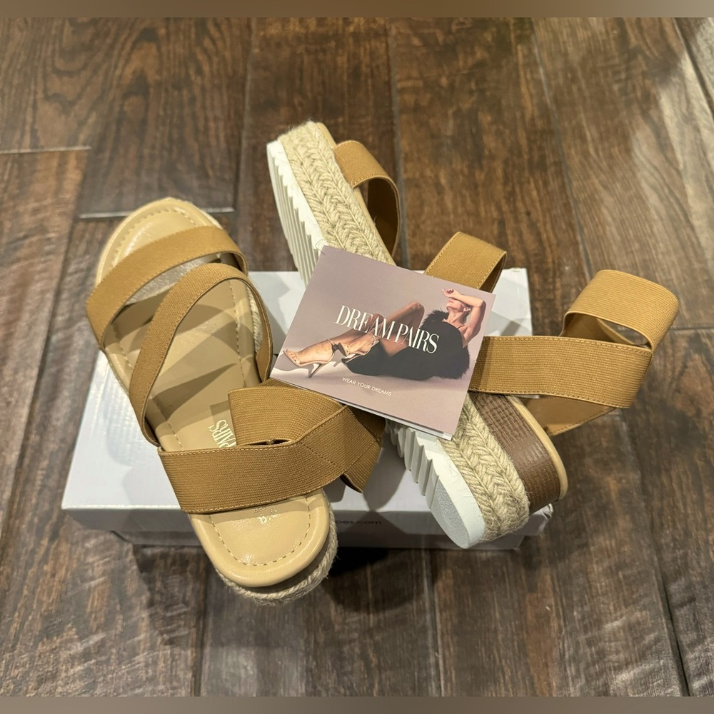DREAM PAIRS Platform Sandals for Women’s Comfortable Espadrille Wedge Sandals